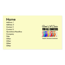 Find A Cure For All Cancers Business Card