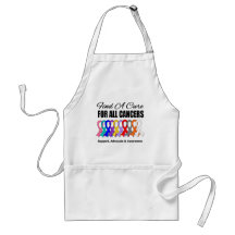 Find a Cure Ribbons For All Cancers Apron