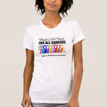 Find a Cure Ribbons For All Cancers Tees