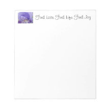 Find Love notepads Find Life Find Joy Irises