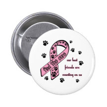 Find the Cure ~ Pawprint Button