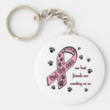 Find the Cure ~ Pawprint Key Chains