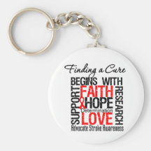 Finding a Cure For Strokes Key Chain