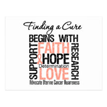 Finding a Cure For Uterine Cancer Post Cards