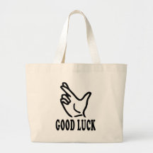 finger good luck icon tote bag