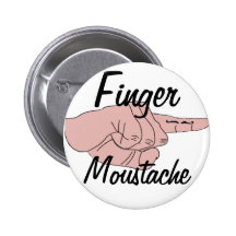 Finger Moustache Button