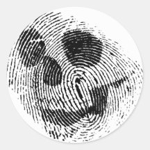 Fingerprint skull stickers