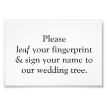Fingerprint Tree Instruction Card Photograph