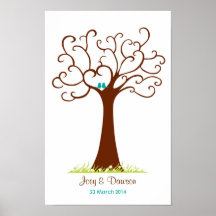 Fingerprint Tree Wedding - Heartastic (White)