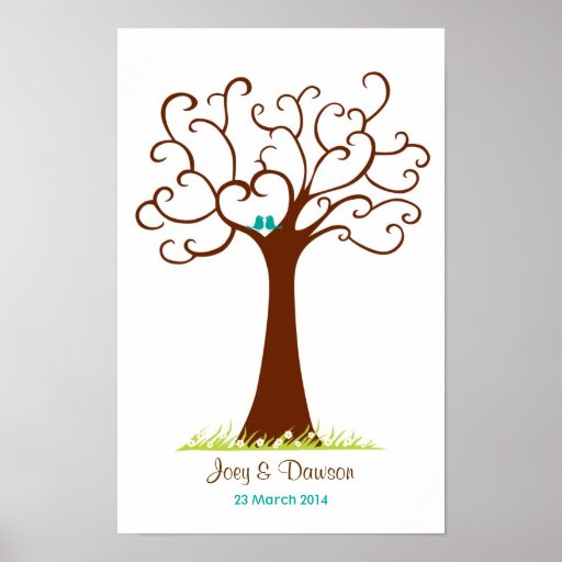 Fingerprint Tree Wedding - Heartastic (White)