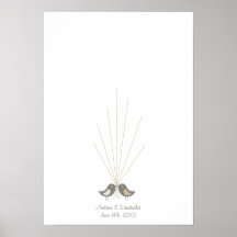 Fingerprint Wedding Guestbook | Love Birds