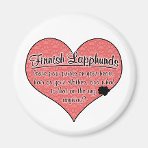 Finnish Lapphund Paw Prints Dog Humour Refrigerator Magnet