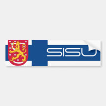 Finnish Sisu/Coat of Arms Bumper Sticker