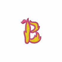 Fire #1 Letter B embroidered shirts