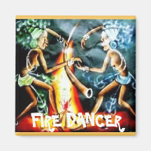 FIRE DANCER REFRIGERATOR MAGNETS