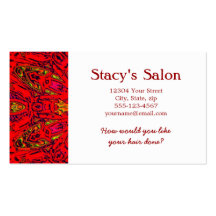 FIRE Element Kaleido Pattern Business Card Template