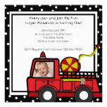 Fire Engine Fun/ Photo Custom Invite