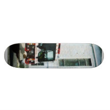 Fire Engine in Front of Fire Station Skate Deck