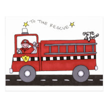 Fire Engine Post Cards