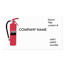 fire extinguisher business card templates