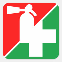 Fire Extinguisher / First Aid Decals Stickers