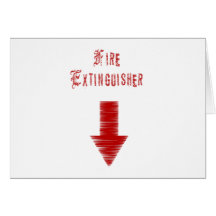 Fire Extinguisher Greeting Cards