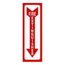 fire extinguisher sign business card template