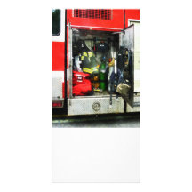 Fire Fighting Gear Custom Photo Card