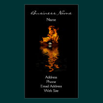 Fire Flames Burning Hot Passion Rose Business Card business cards