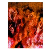Fire Hands Postcard