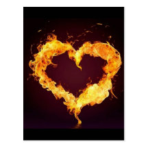 FIRE HEART POST CARD