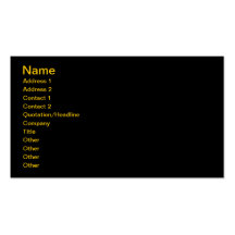 Fire Phoenix on Black Business Card