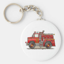 Fire Pumper Rescue Truck Keychain