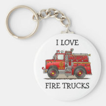 Fire Pumper Rescue Truck Keychain ILFT