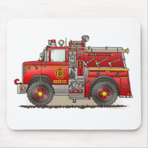 Fire Pumper Rescue Truck Mouse Pad