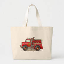 Fire Pumper Rescue Truck Tote Bag