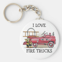 Fire Truck Pedal Car Keychain ILFT