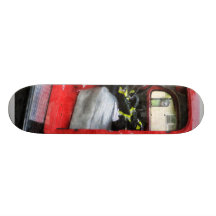 Fire Truck With Fireman's Uniform Skate Decks