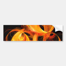Fireball Abstract Art Bumper Sticker