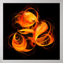 Fireball Abstract Art Print