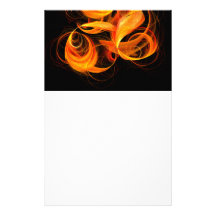Fireball Abstract Art Stationery