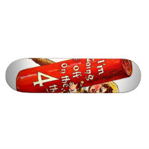 Firecracker Boy 4th of July Patriotic Wall Board Custom Skate Board