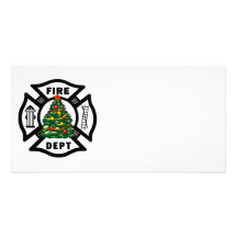 Firefighter Christmas Fire Dept Photo Cards