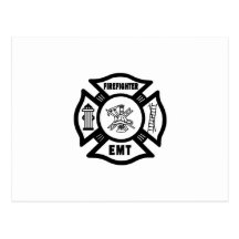 Firefighter EMT Postcard
