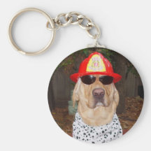 Firefighter Lab Key Chains