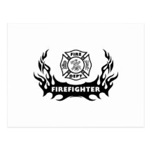 Firefighter Tattoo Post Cards