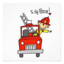 Firefighter to the Rescue T-shirts and Gifts Custom Announcement