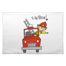 Firefighter to the Rescue T-shirts and Gifts Placemats