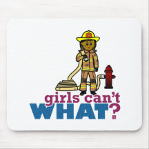 Firefighter Women Mouse Pad