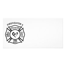 Firefighter's Girlfriend Photo Card Template